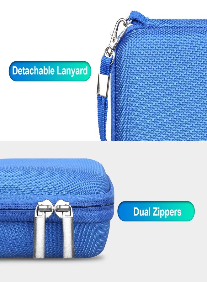 BOVKE Carrying Case Compatible with Anbernic RG35XXSP Handheld Game Console, RG35XXSP Clamshell Retro Games Consoles Flip Hand-held System Holder with Mesh Pocket for Cables and Accessories, Blue - Image 4